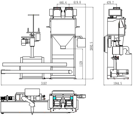 手動自動米のパッキング機械DCS-50FB3+ Ewinall